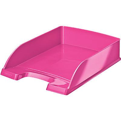 Leitz Wow Letter Tray Pink 52263023 - SuperOffice