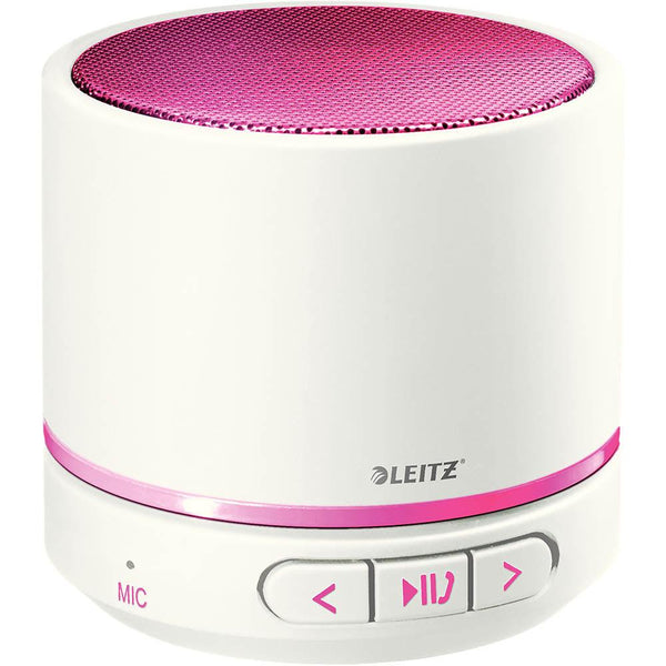 Leitz Wow Mini Mobile Bluetooth Speaker Pink 49679 - SuperOffice