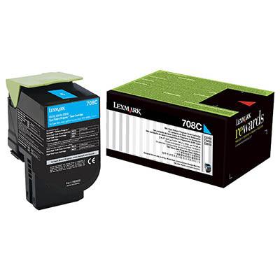 Lexmark 70C80C0 708C Toner Cartridge Cyan 70C80C0 - SuperOffice