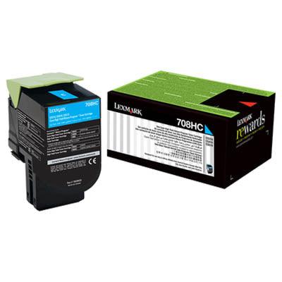 Lexmark 70C8Hc0 708Hc Toner Cartridge High Yield Cyan 70C8HC0 - SuperOffice