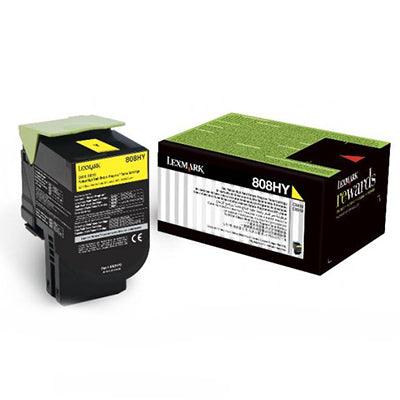Lexmark 80C8Hy0 808Hy Toner Cartridge High Yield Yellow 80C8HY0 - SuperOffice