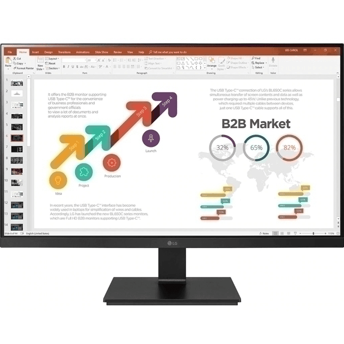 LG 24BL650C 24" Inch Full HD Computer Monitor Swivel Adjustable 24BL650C-B - SuperOffice