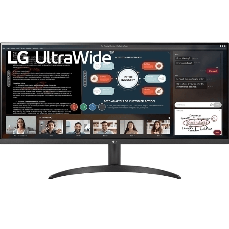 LG 34WP500B 34" Inch FHD UltraWide Monitor IPS HDR 34WP500-B - SuperOffice