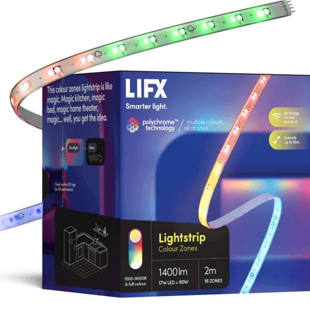 LIFX Lightstrip Colour Zones 2m Starter Kit Smart LED Light LZ3SK2MAU (2 Metre) - SuperOffice