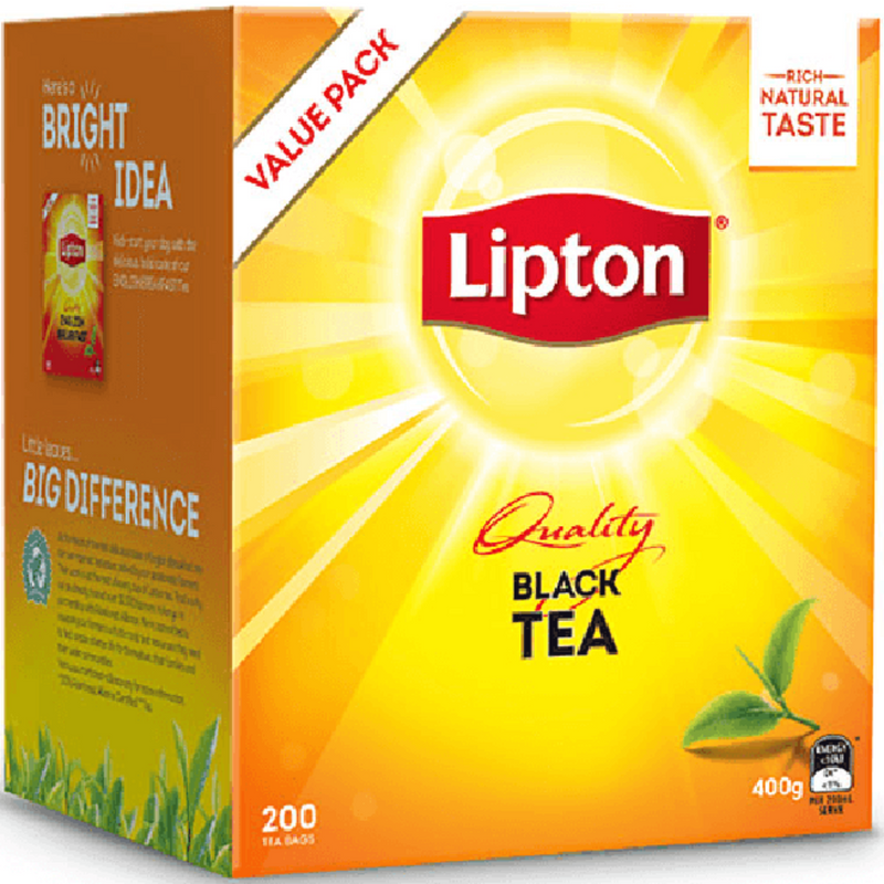 Lipton Black Tea Teabags Box 200 Bags Bulk Value Pack 32477757 - SuperOffice