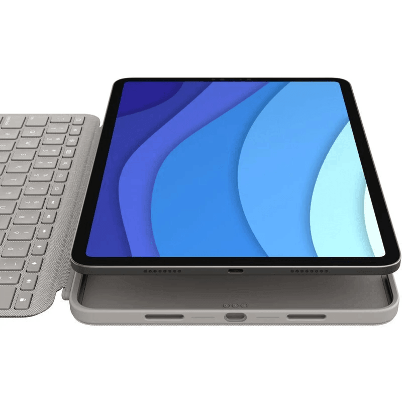 Logitech Combo Touch KeyBoard Trackpad Case iPad Pro 12.9" Inch 6th/5th Gen 2021 Sand 920-010223 (Sand Colour) - SuperOffice