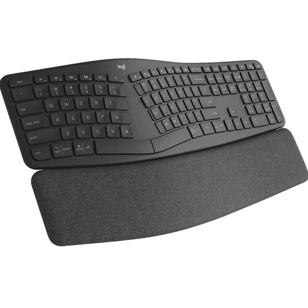 Logitech ERGO K860 Wireless Keyboard Bluetooth Ergonomic Wrist Palm Rest Black 920-010111 - SuperOffice