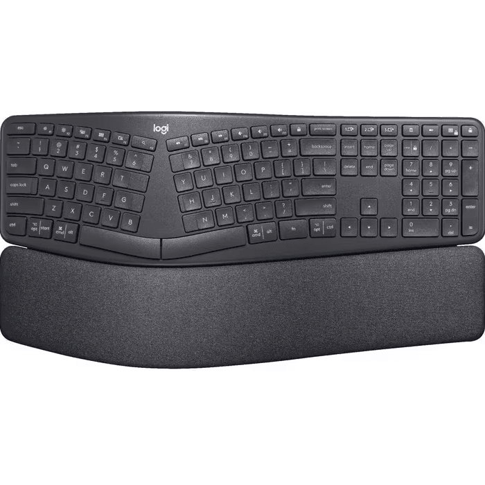 Logitech ERGO K860 Wireless Keyboard Bluetooth Ergonomic Wrist Palm Rest Black 920-010111 - SuperOffice