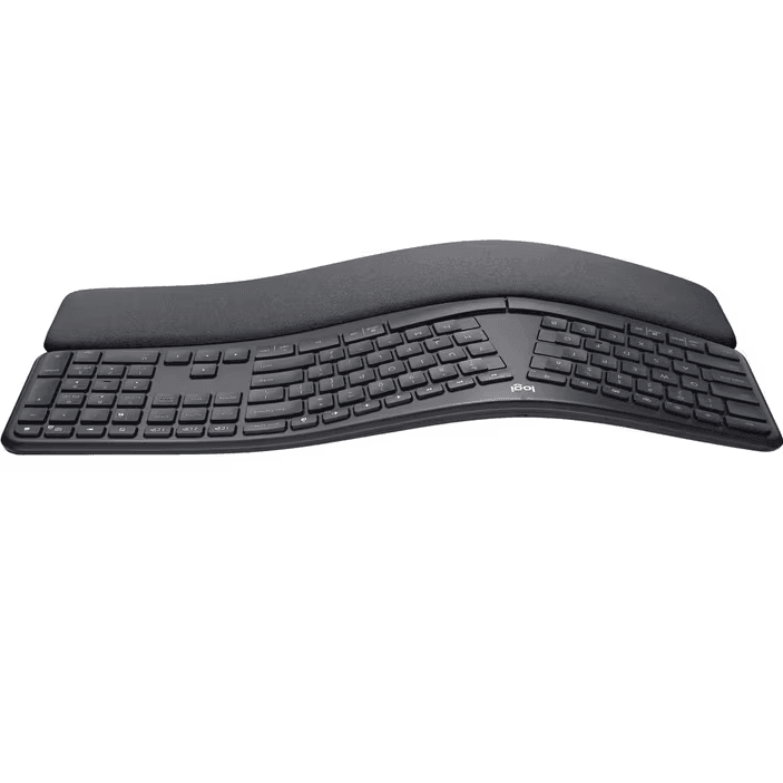 Logitech ERGO K860 Wireless Keyboard Bluetooth Ergonomic Wrist Palm Rest Black 920-010111 - SuperOffice