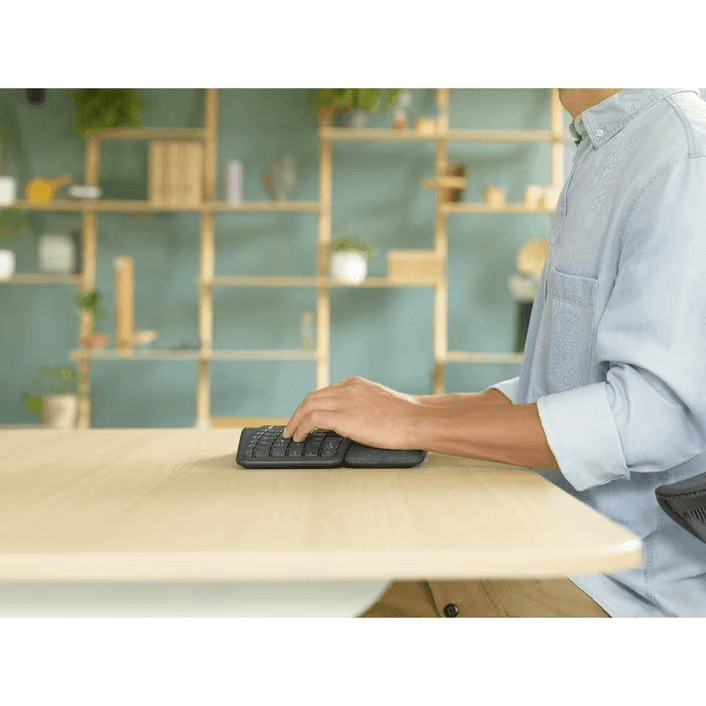 Logitech ERGO K860 Wireless Keyboard Bluetooth Ergonomic Wrist Palm Rest Black 920-010111 - SuperOffice