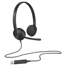 Logitech H340 USB Headset Headphones Microphone Black 981-000477 (H340) - SuperOffice