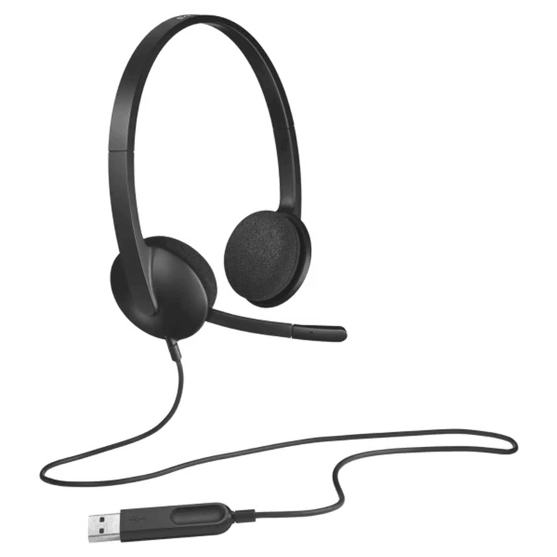 Logitech H340 USB Headset Headphones Microphone Black 981-000477 (H340) - SuperOffice