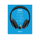 Logitech H540 Over Ear Headset Microphone Wired USB Headphones Stereo 981-000482 - SuperOffice