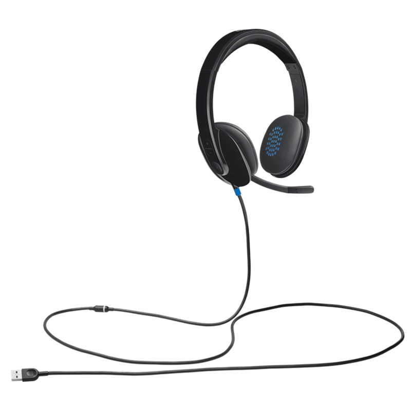 Logitech H540 Over Ear Headset Microphone Wired USB Headphones Stereo 981-000482 - SuperOffice