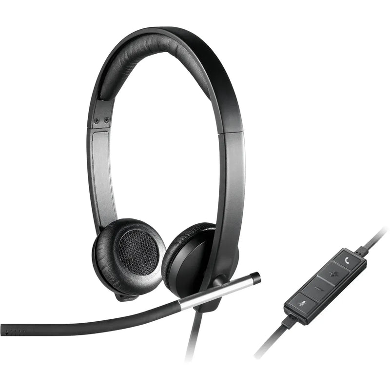 Logitech H650E Stereo Business Office Headset with Noise Cancelling Mic Black 981-000545 - SuperOffice