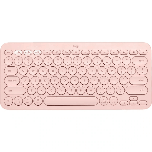 Logitech K380 Bluetooth Multi-Device Keyboard Apple Mac iPad Compact Pink Rose 920-010409 - SuperOffice