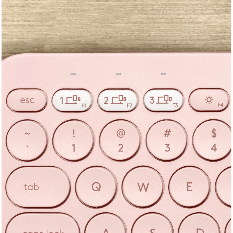 Logitech K380 Bluetooth Multi-Device Keyboard Apple Mac iPad Compact Pink Rose 920-010409 - SuperOffice