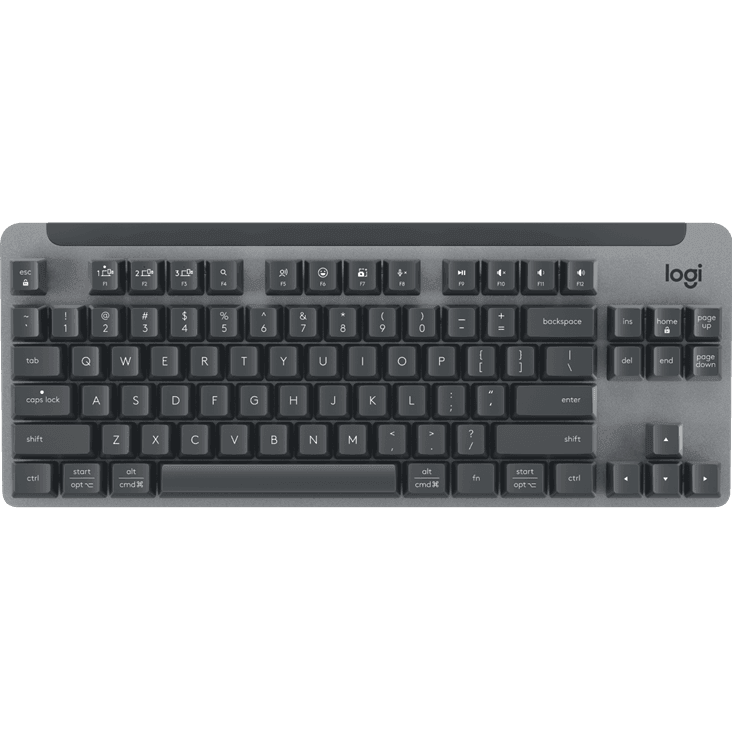 Logitech K855 Signature Mechanical Keys Wireless Keyboard Mini Compact TKL Black Grey 920-011074 (K855 Grey) - SuperOffice