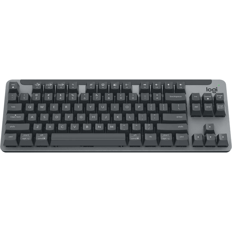 Logitech K855 Signature Mechanical Keys Wireless Keyboard Mini Compact TKL Black Grey 920-011074 (K855 Grey) - SuperOffice
