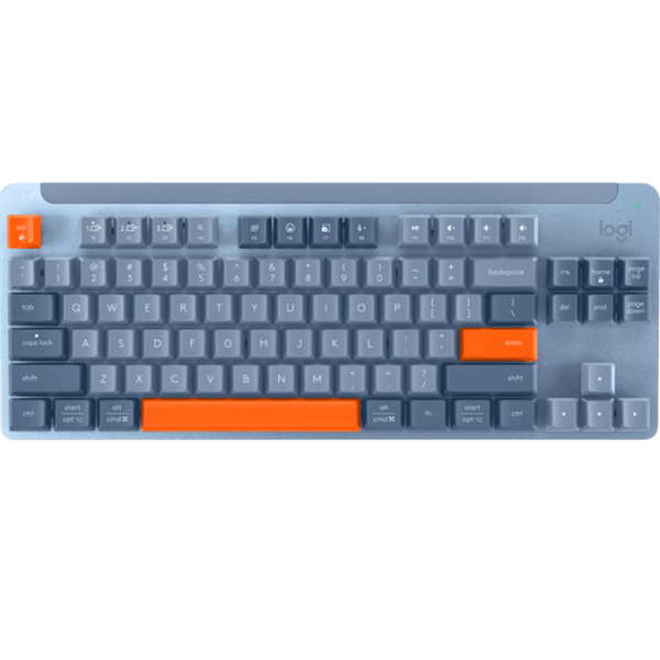 Logitech K855 Signature Mechanical Keys Wireless Keyboard Mini Compact TKL Blue Orange 920-011221 (K855 BLUE) - SuperOffice