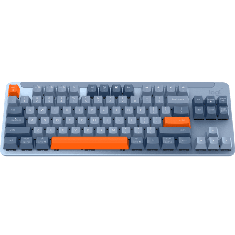 Logitech K855 Signature Mechanical Keys Wireless Keyboard Mini Compact TKL Blue Orange 920-011221 (K855 BLUE) - SuperOffice