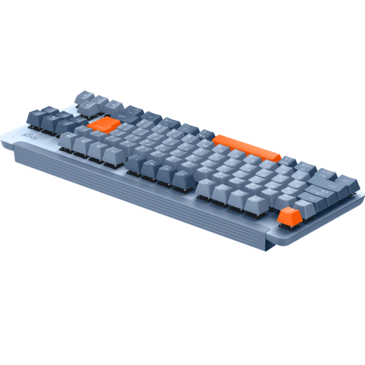 Logitech K855 Signature Mechanical Keys Wireless Keyboard Mini Compact TKL Blue Orange 920-011221 (K855 BLUE) - SuperOffice