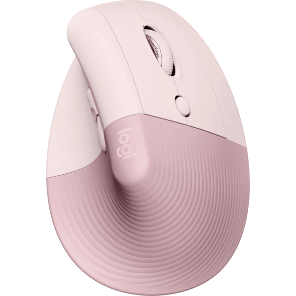 Logitech Lift Vertical Ergonomic Mouse Bluetooth/Logi Bolt Ergo Wireless Rose Pink 910-006481 - SuperOffice