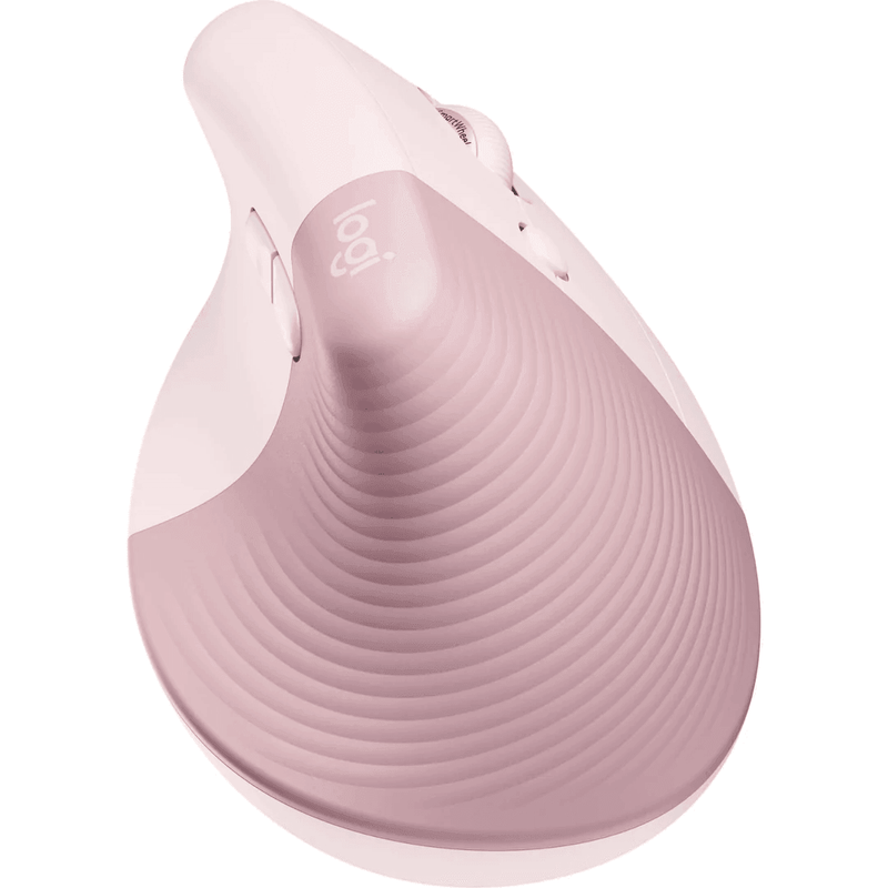Logitech Lift Vertical Ergonomic Mouse Bluetooth/Logi Bolt Ergo Wireless Rose Pink 910-006481 - SuperOffice