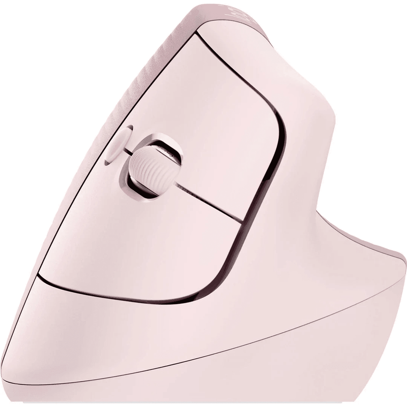 Logitech Lift Vertical Ergonomic Mouse Bluetooth/Logi Bolt Ergo Wireless Rose Pink 910-006481 - SuperOffice