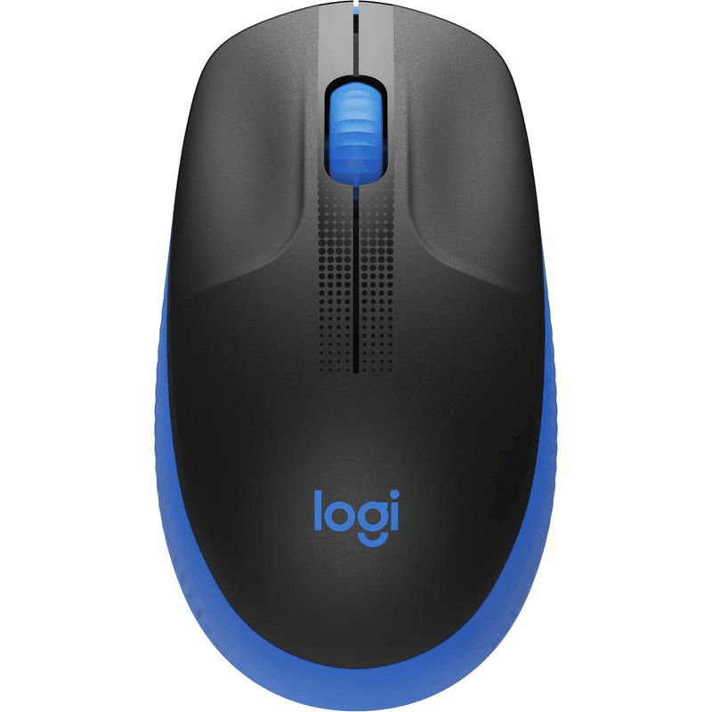 Logitech M190 Wireless Full Size Mouse Charcoal Black Blue 910-005914 - SuperOffice