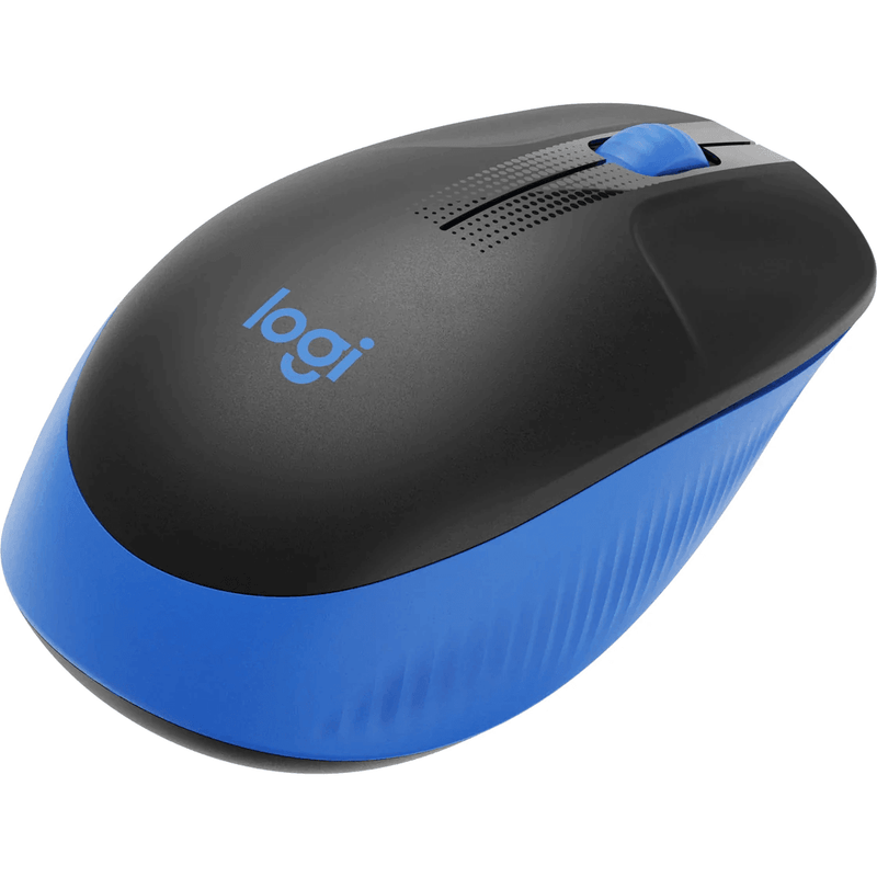 Logitech M190 Wireless Full Size Mouse Charcoal Black Blue 910-005914 - SuperOffice