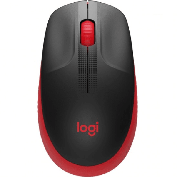 Logitech M190 Wireless Full Size Mouse Charcoal Black Red 910-005915 - SuperOffice