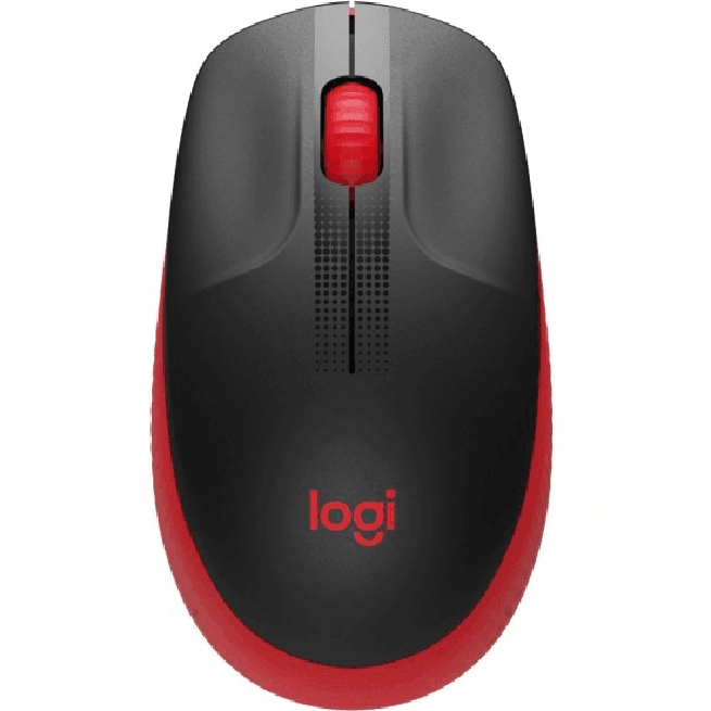 Logitech M190 Wireless Full Size Mouse Charcoal Black Red 910-005915 - SuperOffice