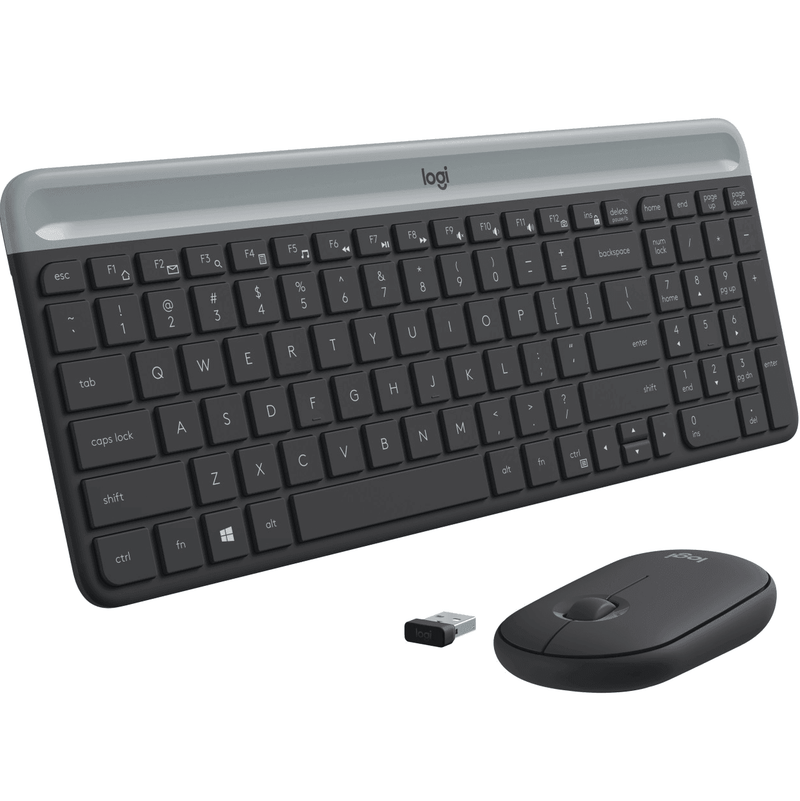 Logitech MK470 Slim Compact Wireless Keyboard Pebble Mouse Combo Bundle Set 920-009182 - SuperOffice