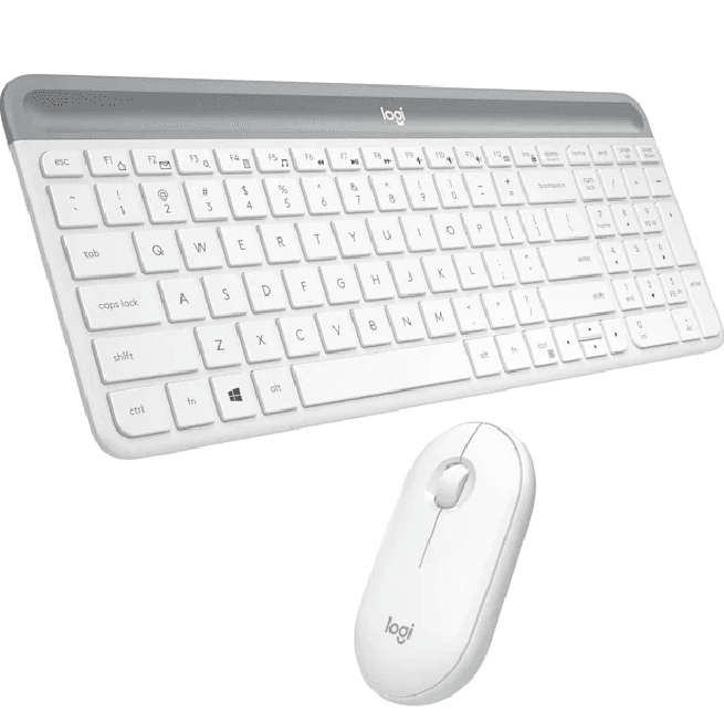 Logitech MK470 Slim Wireless Keyboard Pebble Mouse Combo Bundle Set Compact 920-009183 - SuperOffice