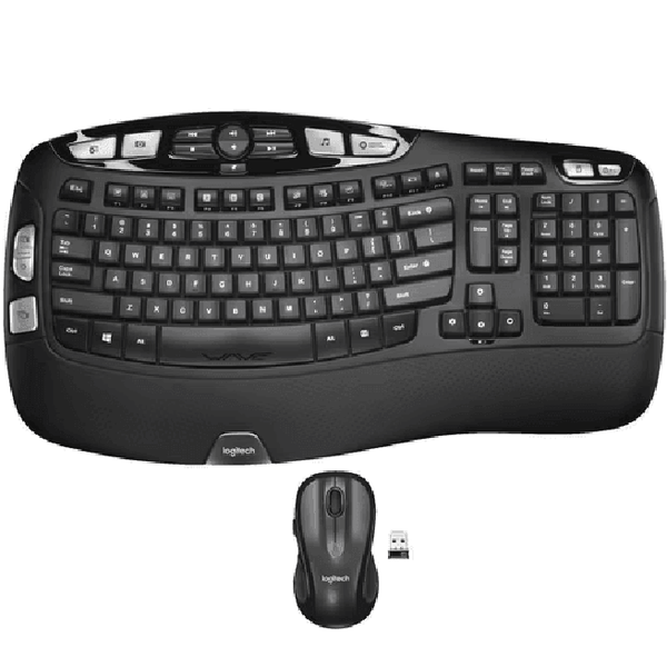 Logitech MK550 Comfort Wave Wireless Keyboard Mouse Combo Set Ergonomic 920-002555 - SuperOffice