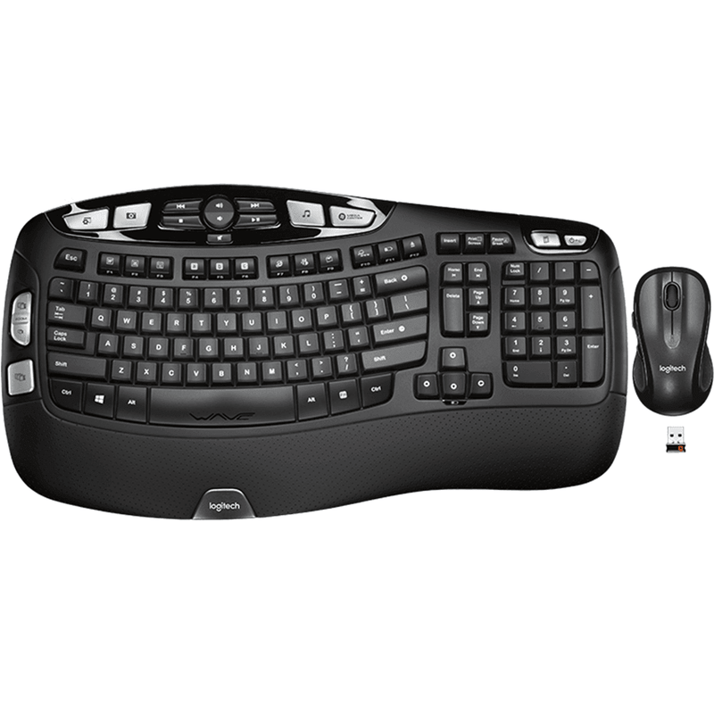 Logitech MK550 Comfort Wave Wireless Keyboard Mouse Combo Set Ergonomic 920-002555 - SuperOffice