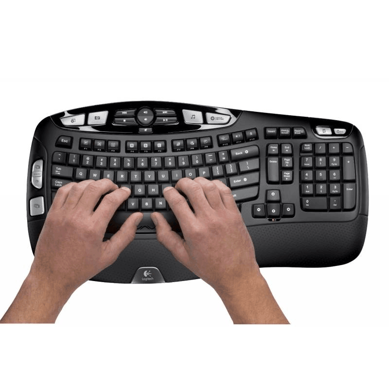 Logitech MK550 Comfort Wave Wireless Keyboard Mouse Combo Set Ergonomic 920-002555 - SuperOffice