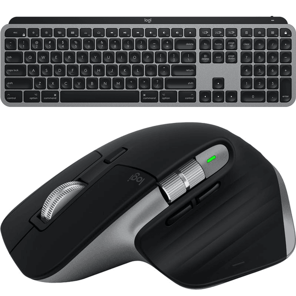 Logitech MX Keys + Master 3 Wireless Illuminated Keyboard Mouse Combo Advanced For Mac Space Grey 920-009560 + 910-005700 (Mac) - SuperOffice