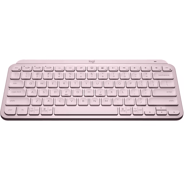Logitech MX Keys Mini Compact Wireless Illuminated Keyboard Advanced TKL Rose Pink 920-010507 (PINK) - SuperOffice