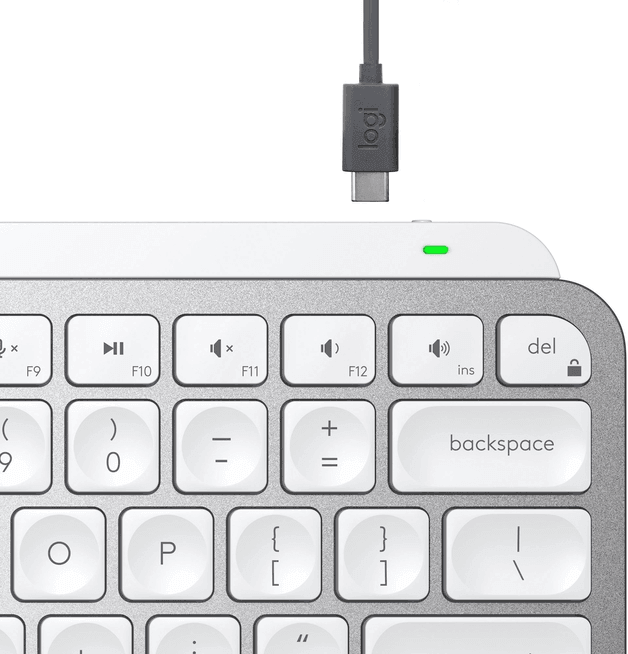 Logitech MX Keys Mini For Mac Compact Wireless Illuminated Keyboard Advanced TKL 920-010528 (MAC WHITE) - SuperOffice