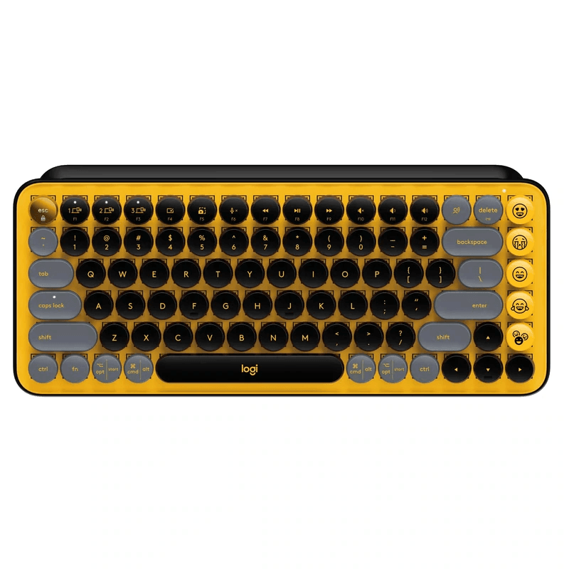 Logitech POP Keys Mouse Wireless Mechanical Keyboard Bundle Set Emoji Blast Yellow 920-010577 + 910-006514 - SuperOffice