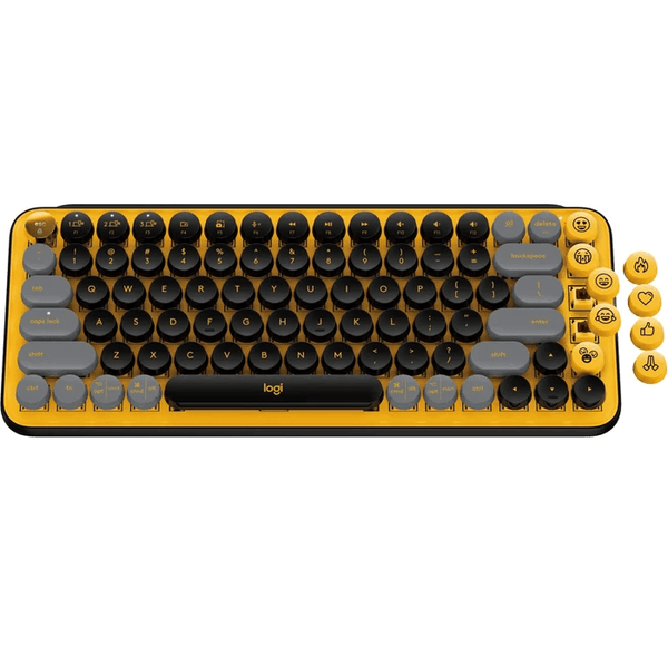 Logitech POP Keys Wireless Mechanical Keyboard Emoji Blast Yellow Black 920-010577 - SuperOffice