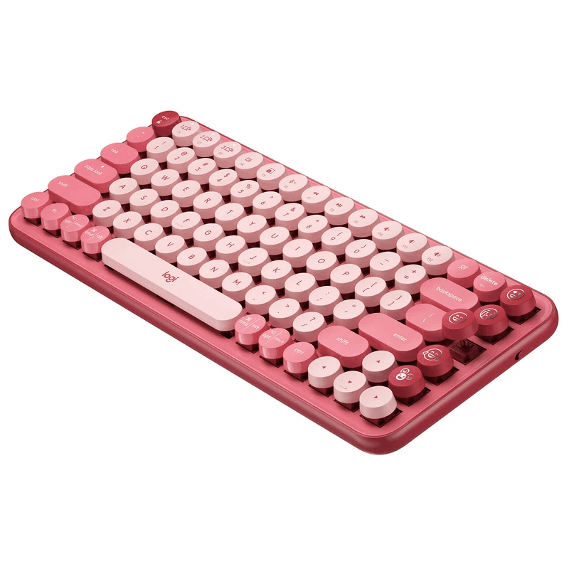 Logitech POP Keys Wireless Mechanical Keyboard Emoji Heartbreaker Rose Pink 920-010579 - SuperOffice
