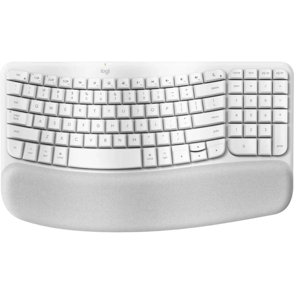 Logitech Wave Keys for Mac Ergonomic Wireless Keyboard Off-White 920-012411 - SuperOffice
