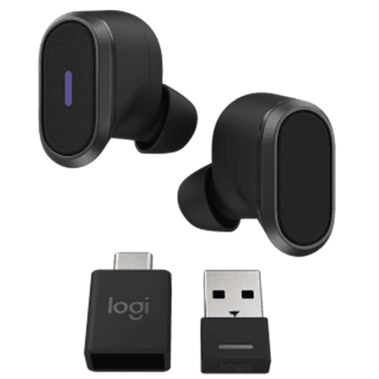 Logitech Zone True Wireless Earbuds Earphones Headphones Microphone Charging Case 985-001091 - SuperOffice