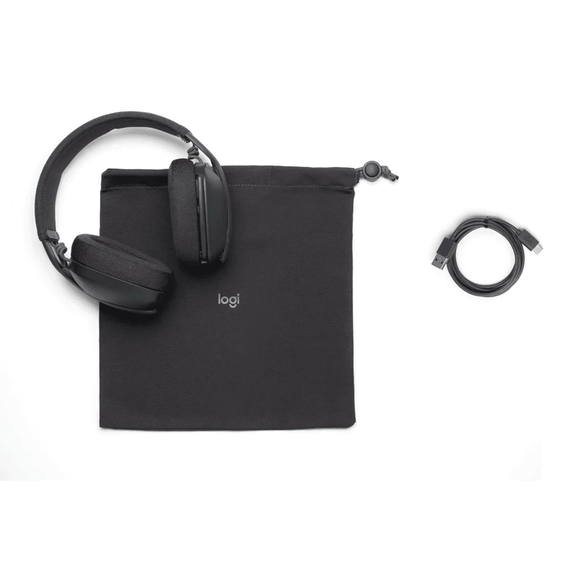 Logitech Zone Vibe 100 Bluetooth Wireless Headset Headphones Microphone Black Grey 981-001215 - SuperOffice
