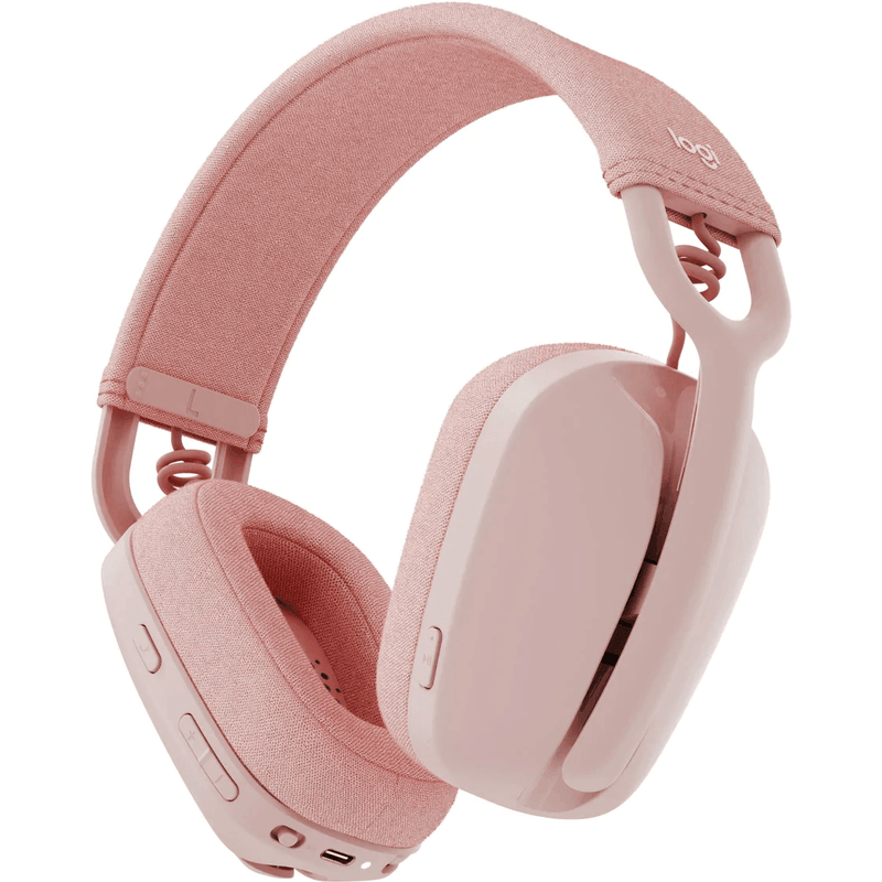 Logitech Zone Vibe 100 Bluetooth Wireless Headset Headphones Microphone Pink 981-001225 - SuperOffice