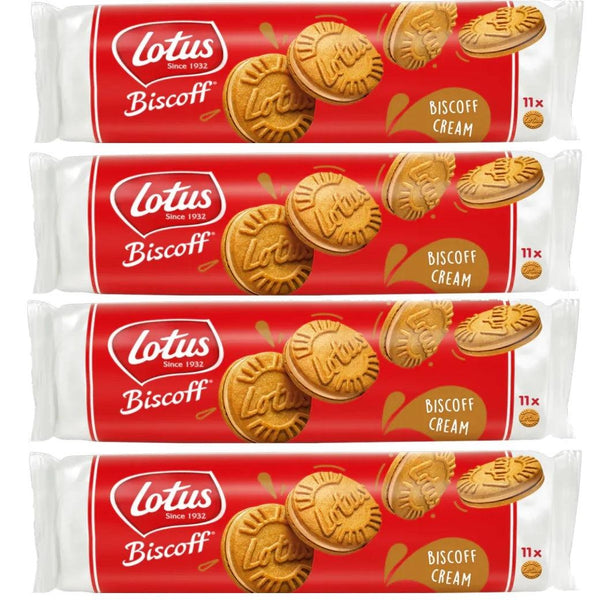 Lotus Biscoff Sandwich Biscuits Biscoff Cream Caramel 110g Pack 4 15410126676362 (Biscoff) - SuperOffice