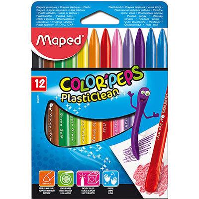 Maped Color Peps Plasticlean Crayons Pack 12 8862011 - SuperOffice